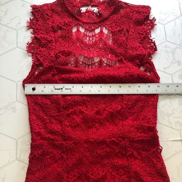 Free People Daydream Lace Dress in Cherry NWT - Picture 10 of 15